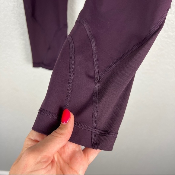 Lululemon Inspire Crop II Luxtreme Leggings, Black Cherry 6 - Run, Gym, Tights - Picture 3 of 8